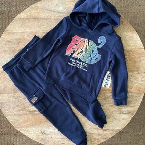 NEW 2Pc 4T Pink Floyd 1967 Hoodie & Jogger Outfit